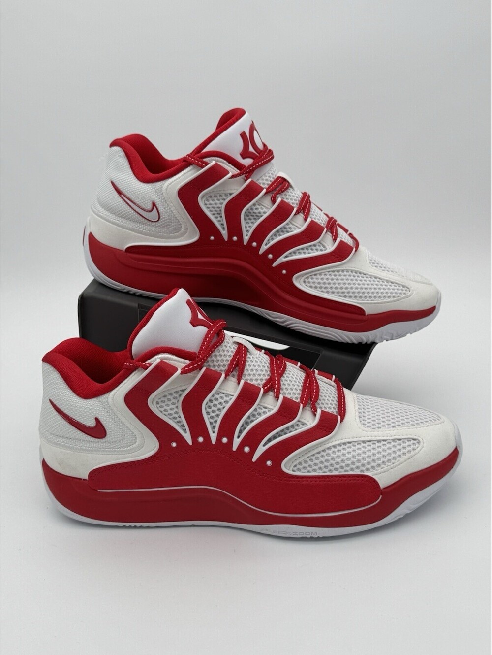 Nike KD18 Kevin Durant Basketball Shoes White Red Men's 10.5